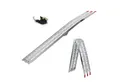 Produktbild: TRUTZHOLM Auffahrrampe klappbar 228 cm Traglast 340 kg Alu Motorradrampe inkl. Spanngurt (1-St., Inkl. Spanngurt), stabile Konstruktion, hochwertige Verarbeitung, kompakte Bauweise