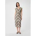 Produktbild: comma Midikleid Kleid Midi-Kleid mit Zick-Zack-Ajourmuster beige 44 EU