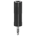 Produktbild: Hama Stereo Audio-Adapter 3,5mm-Klinken-Stecker>6,3mm-Klinken-Kupplung schwarz