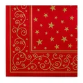 Produktbild: Sovie HORECA Weihnachtsserviette Liam in Rot aus Linclass® Airlaid, Serviette stoffähnlich festlich, ideal für Advent & Weihnachten, 40x40cm, 50 Stück