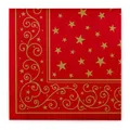 Produktbild: 50 Serviette Liam in Rot aus Linclass® Airlaid 40 x 40 cm - Weihnachten Sterne