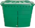 Produktbild: Regentonne eckig 520L mit Deckel und Hahn, Farbe: grün grün, mit Deckel und Hahn
