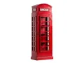 Produktbild: Woodkings Vitrine Telefonzelle britisch I Holz Rot I Glasschrank I London Schrank I Glasschrank I Barschrank I Bücheregal I Unikat