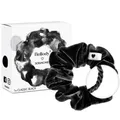 Produktbild: Bellody® Scrunchies Samt – Samtig weich, starker Halt, Velvet Look, exklusive Farben (1 Stück - Classic Black) - Haargummi Scrunchie in Schwarz