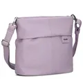 Produktbild: Zwei Damen Handtasche Mademoiselle.M M8 Crossbody Bag 3 L Umhängetasche aus Kunstleder mit Geheimfach & Hauptfach mit Reißverschluss, inkl. kurzem & langen abnehmbaren Schultergurt (lilac)