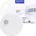 Produktbild: Hekatron Rauchwarnmelder Genius Plus | 10 Jahres Batterie | Q-Label | Smartsonic | inkl. Klebepad | weiß | 31-5000020-06-02