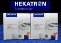 Produktbild: 2x HEKATRON GENIUS Plus Rauchwarnmelder NEU OVP m. 10-Jahres Batterie & Klebepad