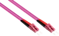 Produktbild: GC LW-815LC4 - Patchkabel LWL Duplex OM4 50/125µ LC/LC, 15 m, violett