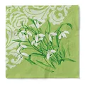 Produktbild: Sovie HORECA Serviette Melanie Tissue-Servietten - 33 x 33 cm - saugstarke und hochwertige Einweg-Servietten Frühling & Sommer mit Schneeglöckchen - 100 Stück