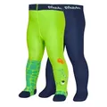 Produktbild: Playshoes Strickstrumpfhose Strumpfhose Krokodil 2er Set grün 122/128 - ca. 7-8 Jahre