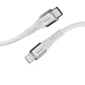 Produktbild: Intenso USB-Kabel C315L Nylon 1,5m weiß, USB-C und Lightning Anschluss, unterstützt Schnelladen PD bis 60W