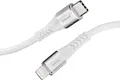 Produktbild: Intenso USB-C auf Lightning Kabel C315L – iPhone Schnellladekabel bis 27W Power Delivery, MFi zertifiziert, Nylon Ladekabel & Datenkabel 480 Mbit/s für Apple iPhone 14/13/12/11, iPad, weiß, 150 cm
