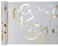 Produktbild: cama24com Tischläufer Vlies Zahl 50 Gold Geburtstag 5m Tischvlies Tischdekoration Deko mit Palandi® Sticker