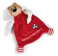 Produktbild: NICI Schmusetusch FC BAYERN MÜNCHEN Bär Berni 25 x 25 cm – niedliches Schnuffeltuch mit Stickerei 