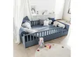 Produktbild: PAIDI Kinderbett LITTLE FLO, vom Baby bis zum Teeni, in mehreren Farben und Breiten (Breite/Länge: 90x200cm + 120X200cm +140x200cm), umbaubar zum Kinder- oder Jugendbett, Bodenbett auch als Sofa nutzbar