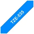 Produktbild: BROTHER TZe-535 weiss auf hard blau 12mm