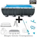 Produktbild: INTEX Rechteck Ultra XTR Frame Schwimbad 549x274x132 Komplettset + Reinugungsset