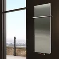 Produktbild: Badheizkörper Design Mirror 2, 120x47cm,  799 Watt, Edelstahl mattiert, 1 Halter