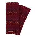 Produktbild: Damen Gestrickte Pulswärmer Stulpen Modell Ines Regenbogen Dunkelrot 2 80R