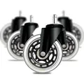 Produktbild: addhome 5er Set Bürostuhlrollen 10x22mm Leise Hartbodenrollen 73mm Ø & 35mm