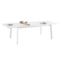 Produktbild: Gartentisch 180- 260 cm Balkontisch Terassentisch Aluminium ausziehbar  weiß