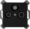 Produktbild: Kopp Paris Antennensteckdose 3Fach TV/RF Antennenabdeckung Rahmen Schwarz