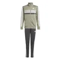 Produktbild: adidas Unisex Kinder SEASONAL ESSENTIALS TIBERIO 3 STRIPES TRICOT TRACKSUIT, silver pebble/grey six/metal grey/white, 7-8 Years