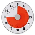 Produktbild: TimeTEX - Zeitdauer-Uhr XL Rot | Lautloser 60 Minuten Countdown mit visuellem und akustischen Signal für Selbständigkeit | Inhalt: Batteriebetriebener Timer in Rot (Größe: ca. 32 cm ø)