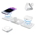 Produktbild: REAGLE Ladestation 3in1 Apple Watch MagSafe Ladegerät Induktive Wireless Charger