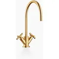 Produktbild: Dornbracht TARA Einlochbatterie, 360° schwenkbarer Auslauf, Ausladung 235mm, 22815892-28, Farbe: Messing gebürstet