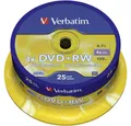 Produktbild: Verbatim DVD-Rohling DVD+RW 4.7 GB 4x 25er Spindel 43489, Wiederbeschreibbar