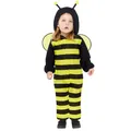 Produktbild: Amscan 9919074 - Unisex Fleece Bee Onesie Babies Hooded Romper with Headpiece Fancy Dress Costume Size: 6-12m