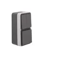 Produktbild: Berker 47903515 Kombination Serienschalter/Steckdose AP W.1 grau/lichtgrau matt