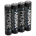 Produktbild: Absina  Micro (AAA)-Akku NiMH  1.2 V 4 St.