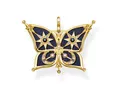 Produktbild: Thomas Sabo Schmetterling Anhänger - PE929-963-7 Sterling Silber - verg. Gelbgold + Glas-Keramik + im. Sandstein