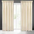 Produktbild: Eurofirany Vorhang Sibel Samt Velvet Weich Samtvorhänge Wohnzimmer Kräuselband Weich Gemütliche Vorhänge (Creme)