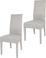 Produktbild: t m c s Tommychairs - 2er Set Moderne Stühle LUISA für Küche und Esszimmer, robuste Struktur aus lackiertem Buchenholz Farbe Hellgrau, Gepolstert und mit hellgrauem Kunstleder bezogen