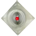 Produktbild: CIM Edelstahl Deko Windspiel - Q-Target 200 - Abmessung: 28cm x 28cm, Kugel: Ø 3cm - inkl. Aufhängung und Glaskugel