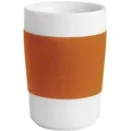 Produktbild: KAHLA Becher touch! henkelloser Becher mit Samt-Banderole, 1-tlg., Porzellan, Made in Germany orange 350 ml | Ø 7.7 cm x 11.3 cm