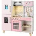 Produktbild: COSTWAY Kinderküche mit Zubehör, Kinder Küche mit Eismaschine, Dunstabzugshaube, Tafel, Grill & Backofen, Spielküche mit Licht & Sound für Kin... - Rosa