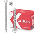 Produktbild: KLIMAS Holzschrauben Torx - Spanplattenschrauben Weiß - Senkkopfschrauben - Terrassenschrauben - Universalschrauben - Dachkonstruktion Schrauben Set - Holzschrauben 8x160 mm 50 Stück