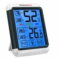 Produktbild: ThermoPro TP55 digitales Thermo-Hygrometer Raumklima-Indikator LCD-Display weiß