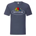 Produktbild: Fruit of the Loom Iconic 150 T-Shirt mit kleinem Vintage-Logo auf der Brust, Farbe:Vintage Navy meliert - Vintage-Logo groß, Größe:L