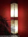 Produktbild: Orientalische Stehlampe Koutoubia Natur 120cm Lederlampe Hennalampe Lampe | Marokkanische Design Stehlampen aus Metall, Lampenschirm aus Leder | Orientalische Dekoration aus Marokko, Farbe Natur