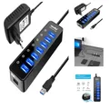 Produktbild: USB 3.0 Hub 7 Ports mit Netzteil 20W 5V4A