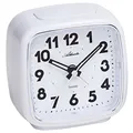 Produktbild: Atlanta 1978/0 Wecker Quarz analog weiß leise ohne Ticken mit Licht Snooze