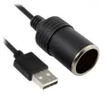 Produktbild: F77C USB Stecker auf Zigarettenanzünder Buchse Konverter 12V Adapter Kabel 3m