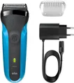 Produktbild: Braun Elektrorasierer Series 3 310s | Rasierer Herren | 3 flexible Klingen | Nass- & Trockenrasur | Akku | blau