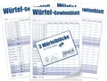 Produktbild: WürfelspielGewinnblattBlock, DIN A6 Format, 3X Blöcke mit je 85 Blatt für ins...