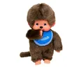 Produktbild: Sekiguchi Plüschfigur Monchhichi Plüschfigur Junge mit Latz blau/braun 20cm